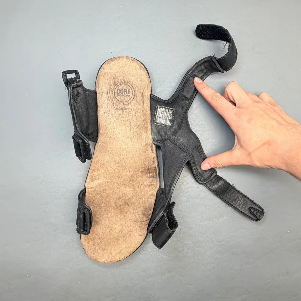 Croft & Barrow Sandals Shoes Mens Size 12M Brown Hook Loop Strap Comfort